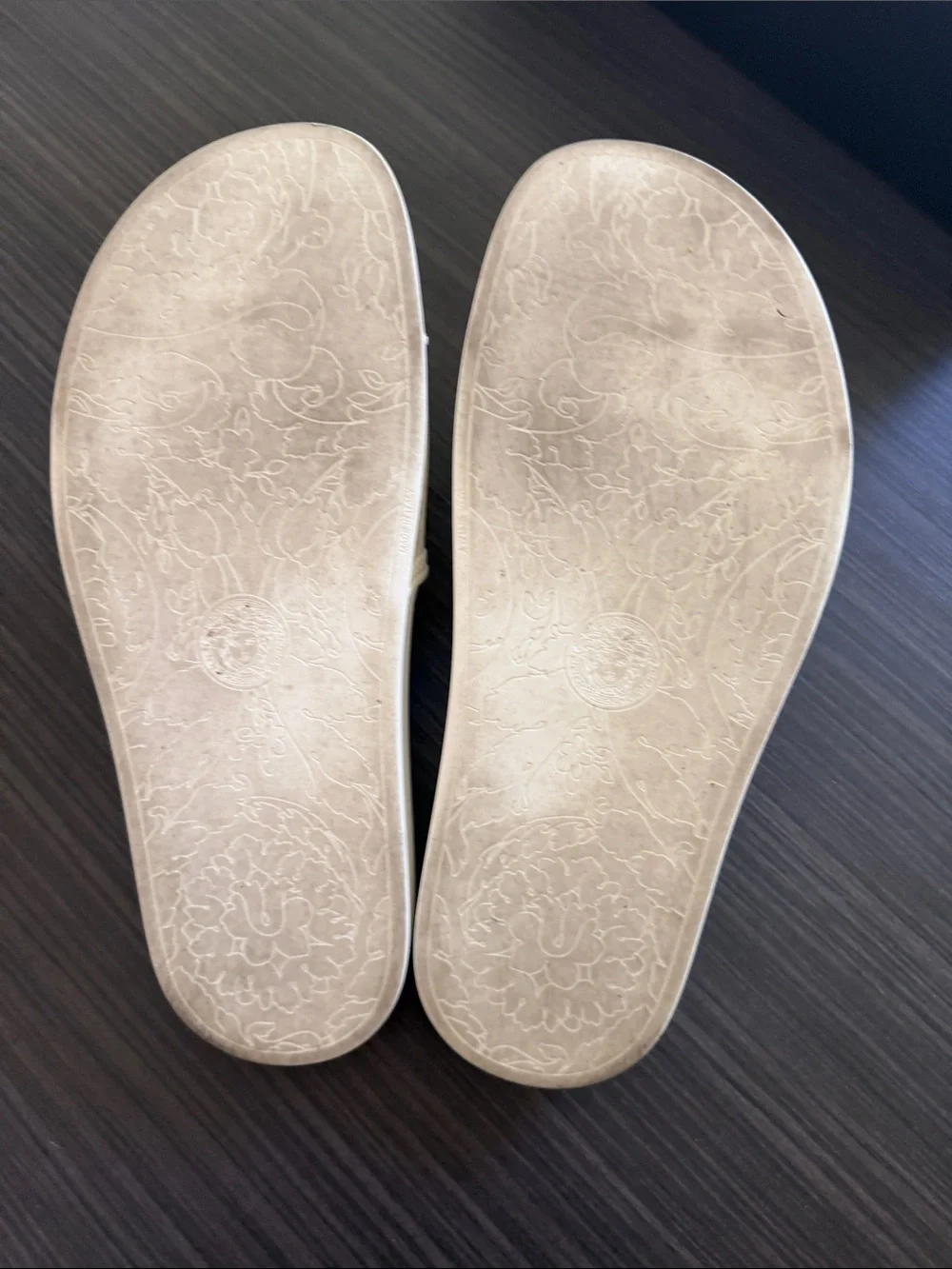 Versace white Slide Sandals with Gold Medusa Accent EU 40 wore once - Picture 5 of 7
